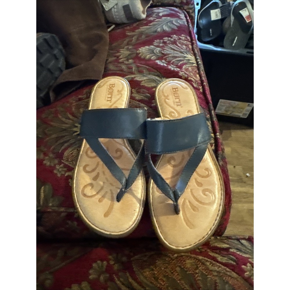 Born Full Grain Leather‎ Women's Sandals, Navy, US 6